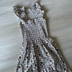 O.P.T Floral Smocked Waist Midi Dress